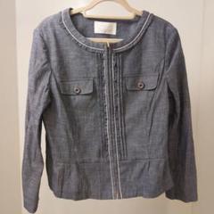 美品　anySiS ノーカラージャケット　ペプラム 　デニム　サマージャケットのサムネイル