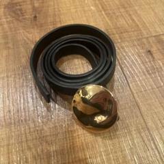 ADAM ET ROPE. ブラックレザーベルト ゴールドバックル新品　現行品 ADAM ET ROPE. ブラックレザーベルト ゴールドバックル新品現行品