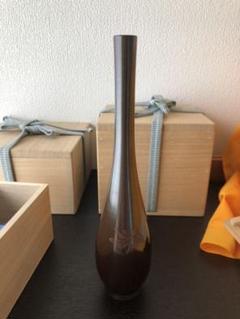 花入 曽呂利 黄銅 竹影 堂造 茶道 華道 花瓶 茶道具 一輪挿し