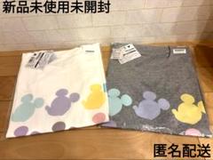 ミッキーマウス　フェイスあつめるマスコット！　Tシャツ　セット　白　 グレー　⑨