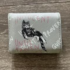 PAUL & JOE 三つ折り財布 イノセントキャット 猫デザイン グレー PAUL & JOE 三つ折り財布 イノセントキャット 猫デザイン グレー