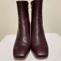 [極美品] DIANA レザー ワインカラー、小豆色ブーティ ヒール6.5cm 極美品] DIANA レザー ワインカラー、小豆色ブーティ ヒール6.5cm