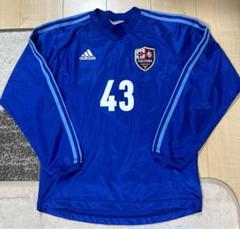 adidas - 福山大学 サッカーユニフォーム上下  アップ着  移動服 福山大学 サッカーユニフォーム上下 アップ着 移動服