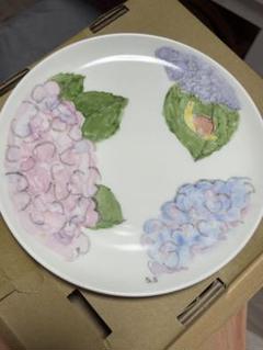 【極美品】佐伯守美作　松文半月皿　5枚セット 極美品】佐伯守美作松文半月皿5枚セット