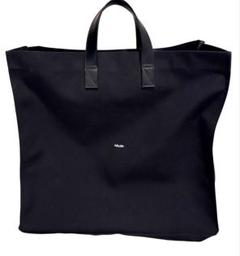 【美品】hALON ハロン トートバッグ ブラック キャンバス×レザー 高級感 hALON＞FORM 2WAY トートバッグ