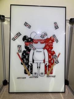 特殊ミラーアートパネル　ベアブリック　Louis Vuitton　Supreme 特殊ミラーアート ベアブリック Louis Vuitton Supreme