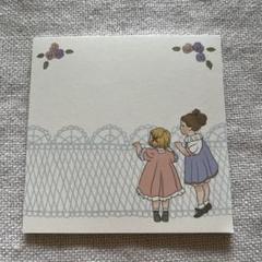 子供のイラスト メモ帳　正方形8.5×8.5 中古品