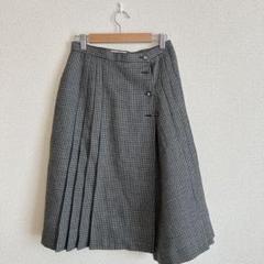 ポールスチュアート　膝丈スカート　L グレー　Aライン　秋冬　フレアスカート