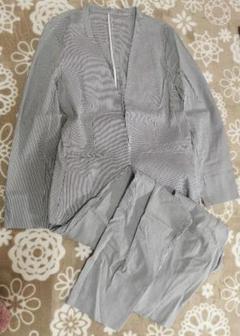 美品☆any SIS パンツスーツ サイズ3・2 シルク混 グレー セットアップ 2025年最新】any SiS 季節感：春 レディース ビジネス パンツ