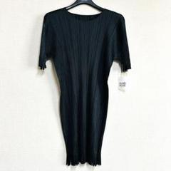 daily daily super stretch pleats one piece / black [半袖
