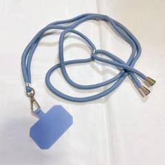 スマホストラップ 首掛け 肩掛け 斜め掛け 携帯ストラップ アッシュブルー