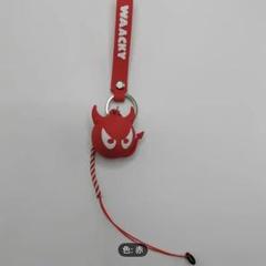 新品未使用 悪魔キャラクターストラップ レッド 約10cm