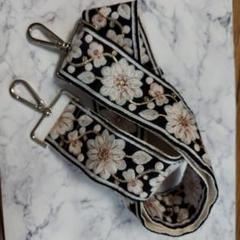 インド刺繍リボン花柄刺繍 スマホショルダーストラップ・ショルダーバッグストラップ