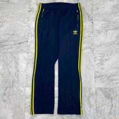 adidas（アディダス）トラックパンツM ジャージ ネイビー✖︎イエロー adidas - adidas トラックパンツ M ネイビー×イエローの通販 by