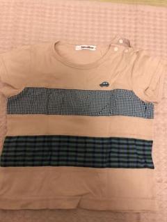 familiar チェック柄 Tシャツ 90cm