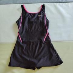 美品 speedo スカート付き水着 黒/ピンク