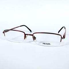 PRADA プラダ　ハーフリム　スクエア　メガネ　サンプルレンズ　チタニウム