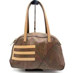 【美品】ETRO ハンドバッグ　ビックロゴ　ペイズリー
