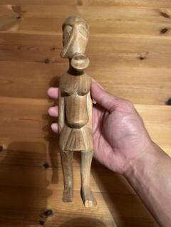 アフリカ 民藝 キリンの親子 プリミティブアート マコンデ彫刻 ビンテージ 置物 マコンデ彫刻 古美術 アフリカ 黒檀 木彫 民藝 民芸 彫刻アート