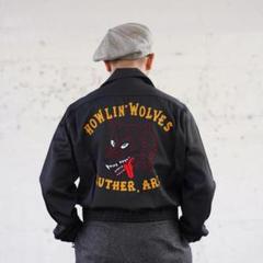 50s レーヨン ギャバジャン 黒 オンブレ リバーシブル ブラック ジャケット 50s NORTEX レーヨン ギャバジンジャケット ギャバジャン 黒 L