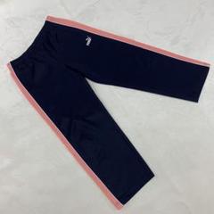 PUMA ジャージパンツ ネイビー ピンク サイドライン ロゴ 150 スポーツ
