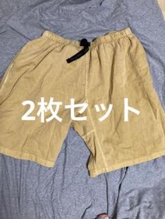2枚セット青、黄後染アメリカ製グラミチショートパンツアメリカL