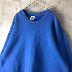 Y216古着　USA製　BVD スウェット　ブルー　無地　90s Y2K