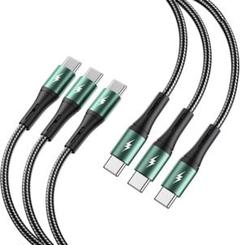 USB Type Cケーブル タイプc ケーブル【1m+1m+2M/3本】
