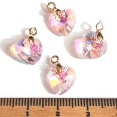 在庫1セット⭐サンキャッチャーハート(ピンク).。.:*4個♡ゴールドチャーム