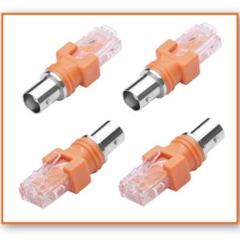 CERRXIAN BNC-RJ45変換アダプタ BNCメス-RJ45オス