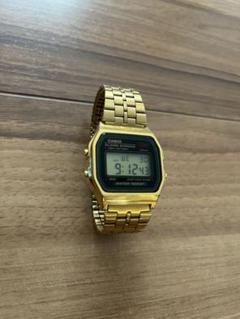 CASIO デジタルウォッチゴールド 593 A159W JAPAN 腕時計