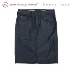 07T289☆AG × theory luxe ブラック 艶 タイトスカート M