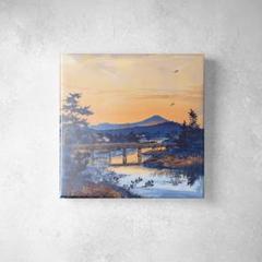 夕暮れの日本風景 アートキャンバス