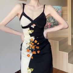 ロング花柄ワンピース✨春夏デートにピッタリ女子会にも◎
