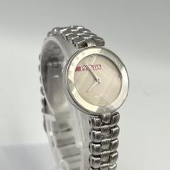 美品】PRADA 腕時計 カットガラス 三角ロゴ 新品電池 希少