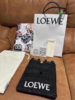 ロエベ　ラフィア　かごバッグ　ショルダー LOEWE ロエベ ショルダーかごバッグ ラフィア - メルカリ