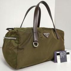 『PRADA、プラダ』トートバッグ、カーキ色 Used PRADA プラダ トートバッグ カーゴ テスート ポケット