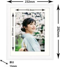 ウッドフォトフレーム 写真立て ホワイト 2枚セット