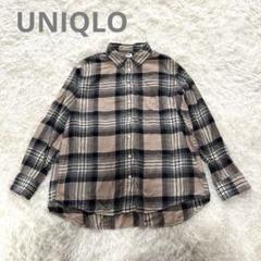 UNIQLOユニクロ　レディースネルシャツ　チェック柄　綿100%【L】