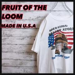 星条旗【USA製】90'sヴィンテージ デザートストームミリタリーアートTシャツ