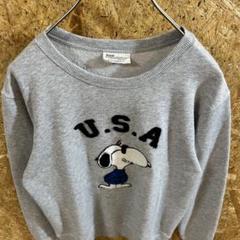 ピーナッツ スウェット ヴィンテージ ラグラン グレー 中古・古着通販】SNOOPY (スヌーピー) ヴィンテージスウェット
