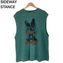 SIDEWAY STANCE　タンクトップ　ノースリーブ　アニマルTシャツ　いぬ
