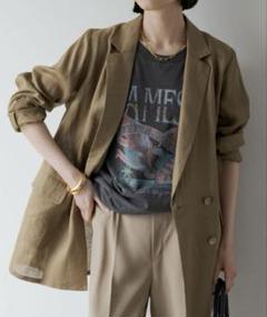 LOUNGEDRESS ラウンジドレス　リネンジャケット新品BROWN Loungedress - Loungedress(ラウンジドレス) リネンライクシアー
