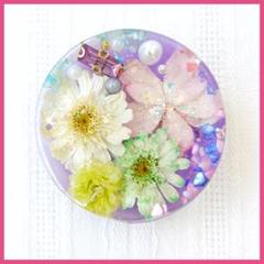 No.2494 ハンドメイド ヘアゴム レジン ドライフラワー - メルカリ