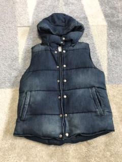 未使用　AZUL by moussy フード付きダウンベスト XLブラック 2025年最新】AZUL by moussy メンズ ダウンベスト・キルティング