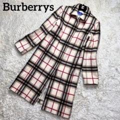 美品☆バーバリーブルーレーベル ロングコート アンゴラ混 ノバ ...