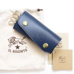 新品 イルビゾンテ キーケース スマートキー ケース ラージ カバー ネイビー