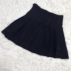 Newlyme✨美品　ミニスカート　フレア　プリーツ　シンプル　ブラック　（L）