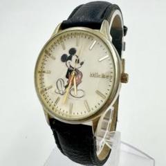 【新品電池】Disney ディズニー レザーベルト ホワイト ゴールド 腕時計