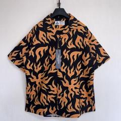 CHALLENGER ペイントスプラッターデザイン 半袖シャツ L S/S FIRE SHIRT オープンカラーシャツ-チャレンジャー 通販